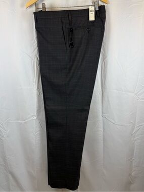 Banana Republic Gray Plaid Dress Pants 35x32 NWT Stretch
